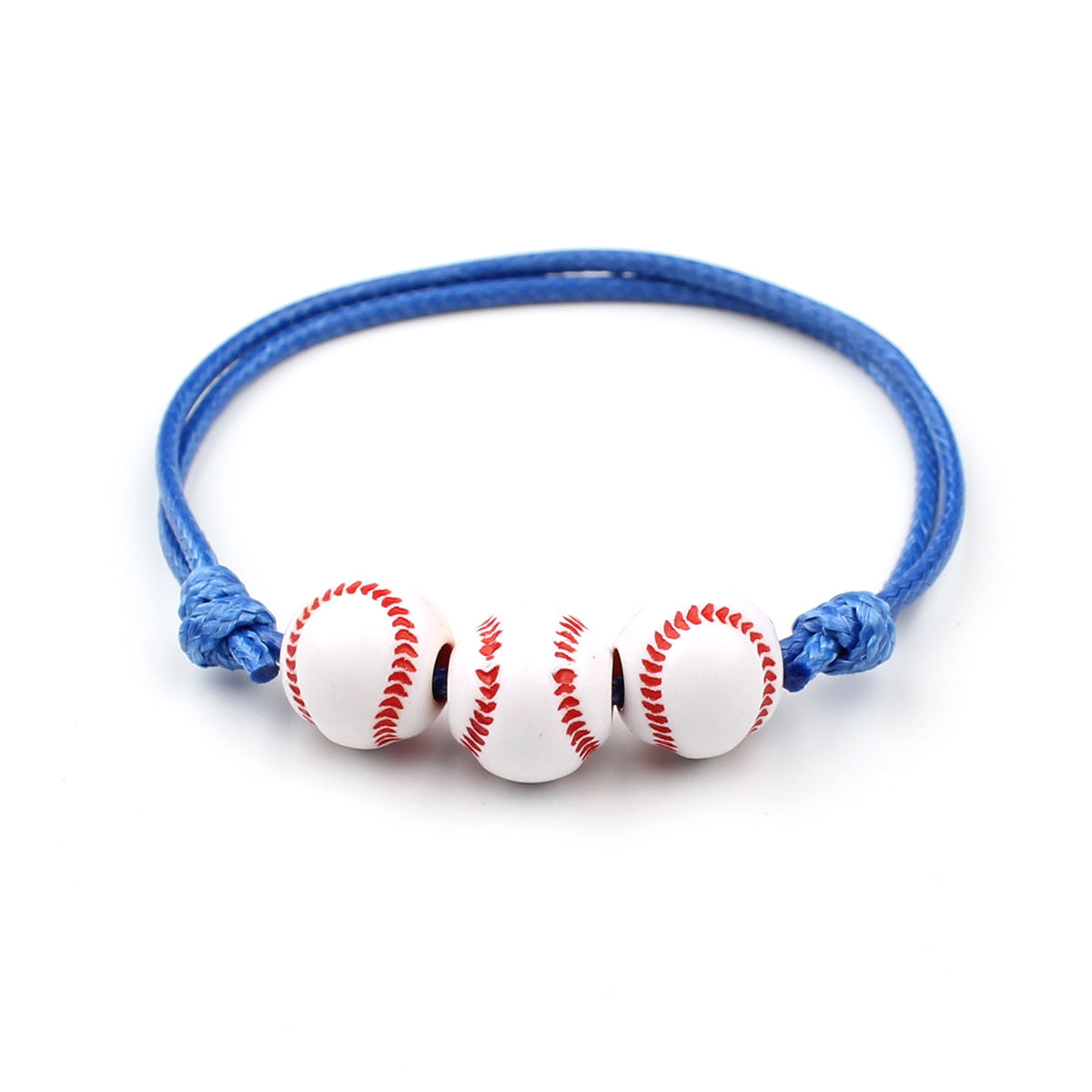 Basketball Baseball Wax Line Woven Softball Bracelets