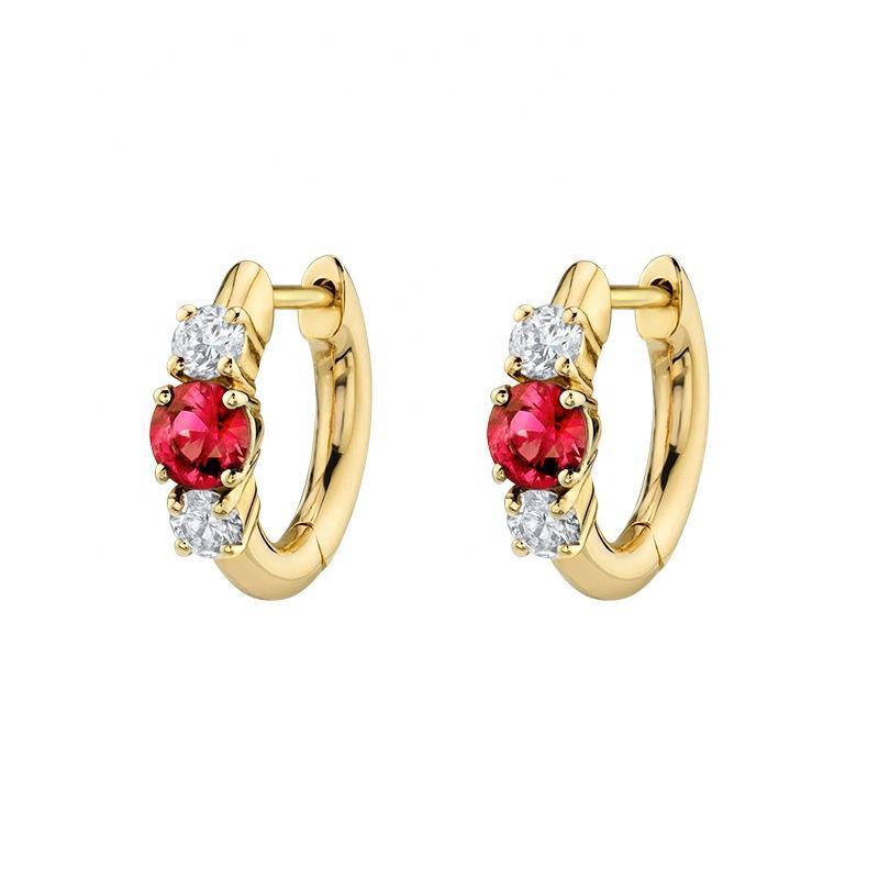 Color Zircon Advanced Design Sense Ear Female Fashionable Earrings