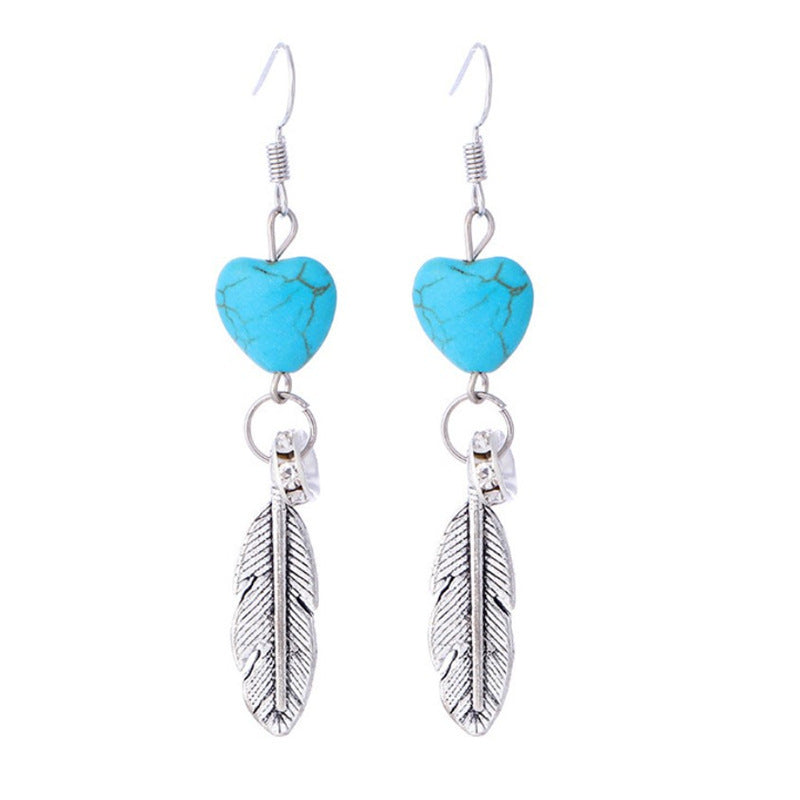 Women's Multiple Options Bohemian Ethnic Turquoise Eardrops Combination Earrings