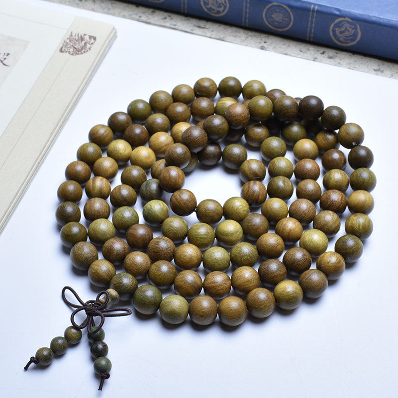Natural Argentina Green Sandalwood Buddha Beads Ethnic Retro Couple Bracelet