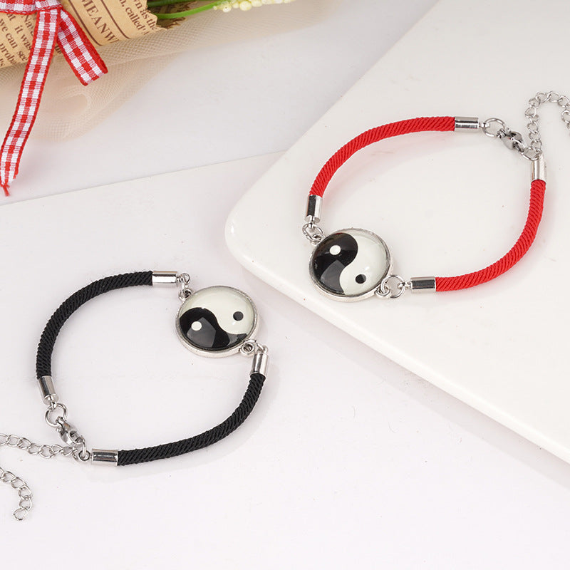 Stainless Steel Time Stone Woven Hand Strap Valentine's Day One Bracelets