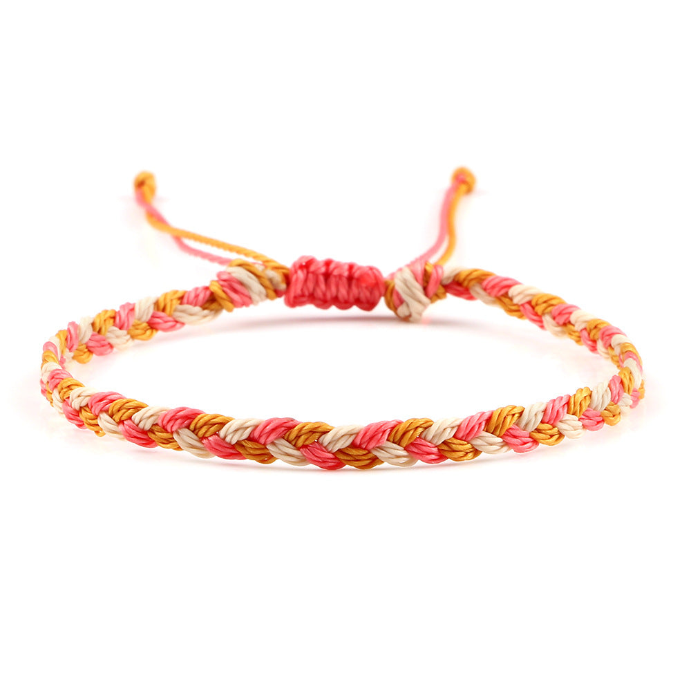 Creative Twist Weave Taiwanese Wax Handmade Hand Unisex Twin Bracelet