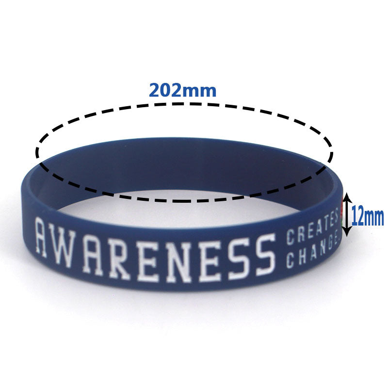 Concave Printing Color Filling Puzzle Incentive Propaganda Body Healthy Silicone Bracelet