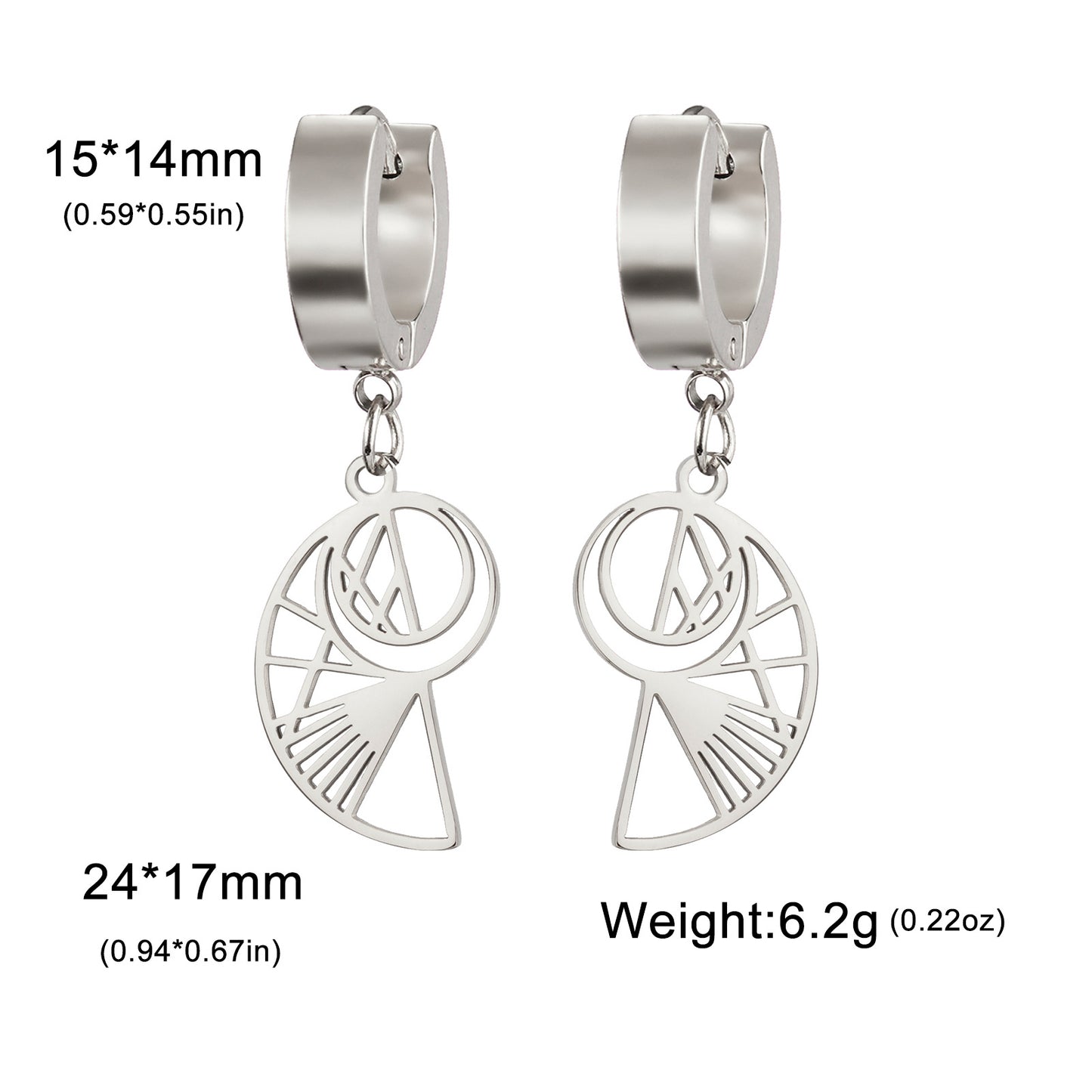 Cut Titanium Steel Hollow Conch Simple Rings