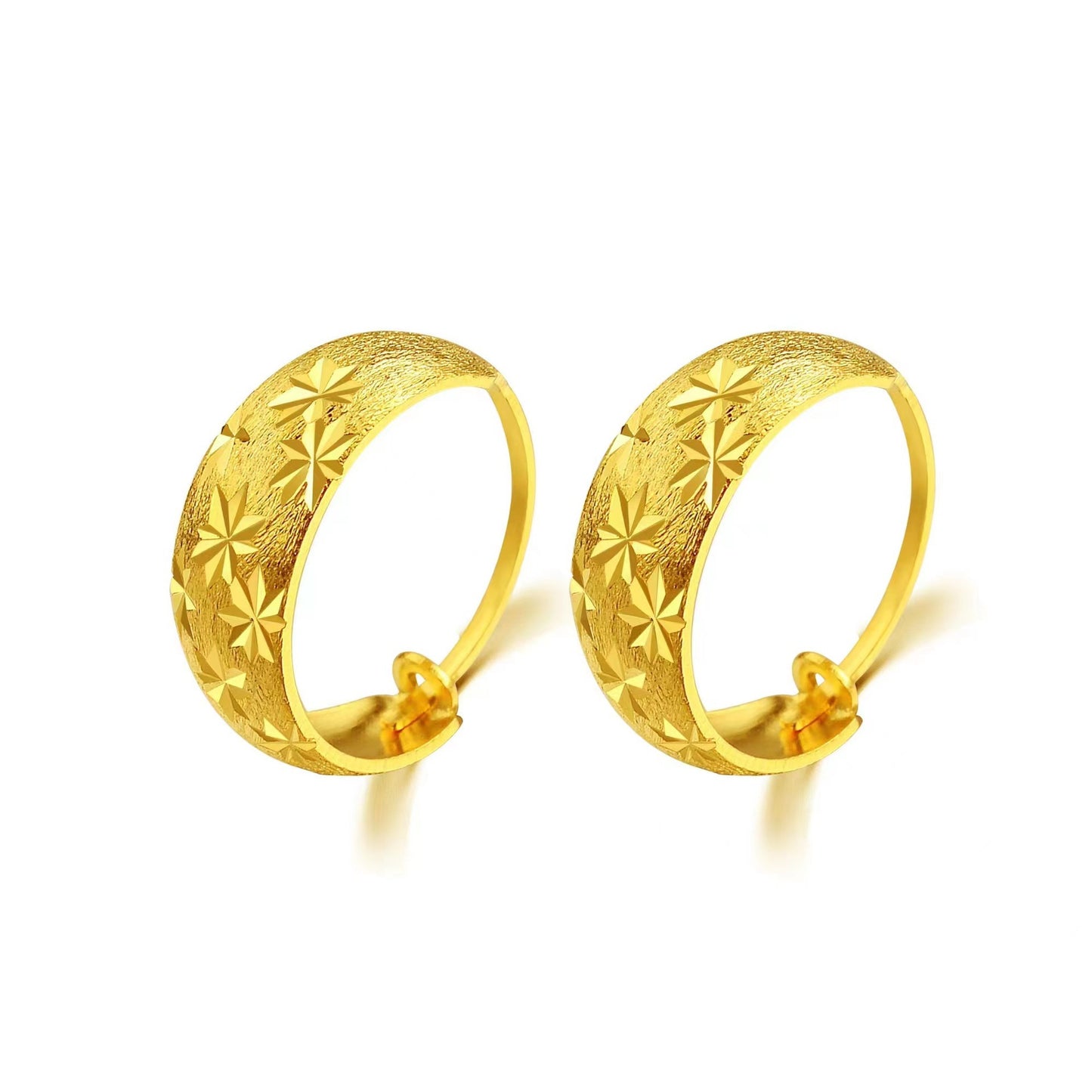 Women's Placer Gold Starry Ear Imitation Accessories Rings