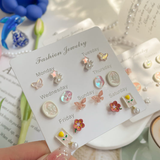 Sweet Cool Style Fairy Butterfly Combination Exquisite Earrings