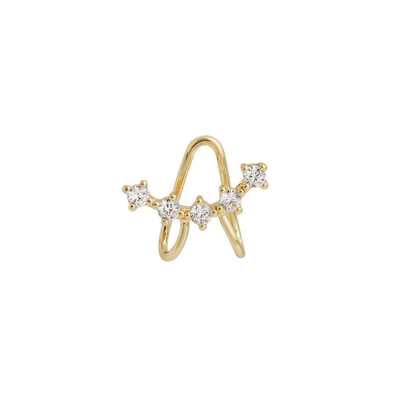 Clip Without Pierced Female Frosty Style Unique Auricular Needle Stud Earrings