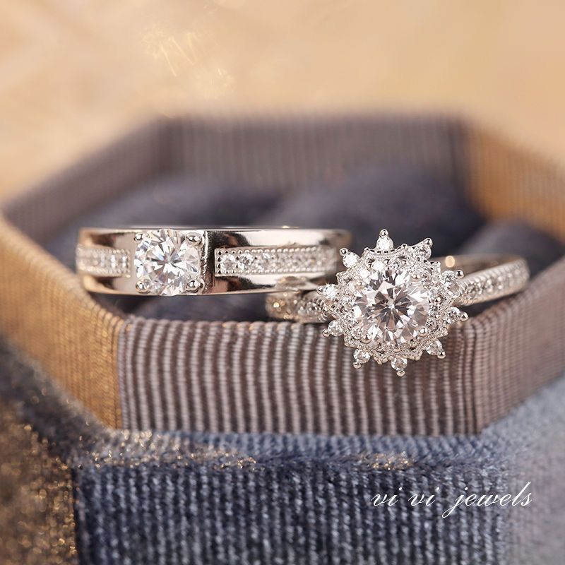 Couple Wedding Simulation Diamond Live Mouth Proposal Fake Rings