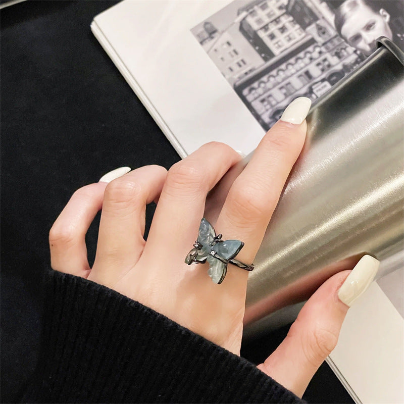 Open Butterfly Index Finger Design Temperamental Rings