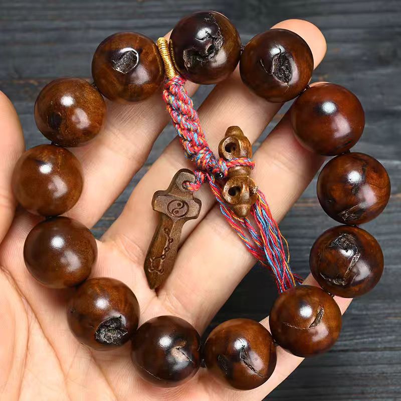 Men's Lightning Strike Jujube Tree Lei Jiao Wood Pattern Bracelet