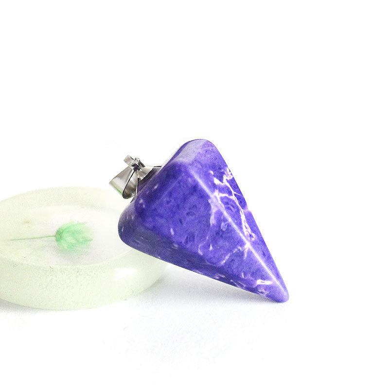 Prism Smart Pendulum Faceted Natural Stone Pendants