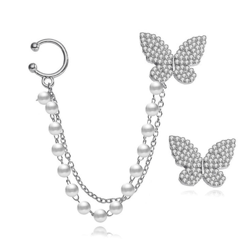 Ear Clips Sweet Light Luxury Fashionable Elegant High Sense Stud Earrings