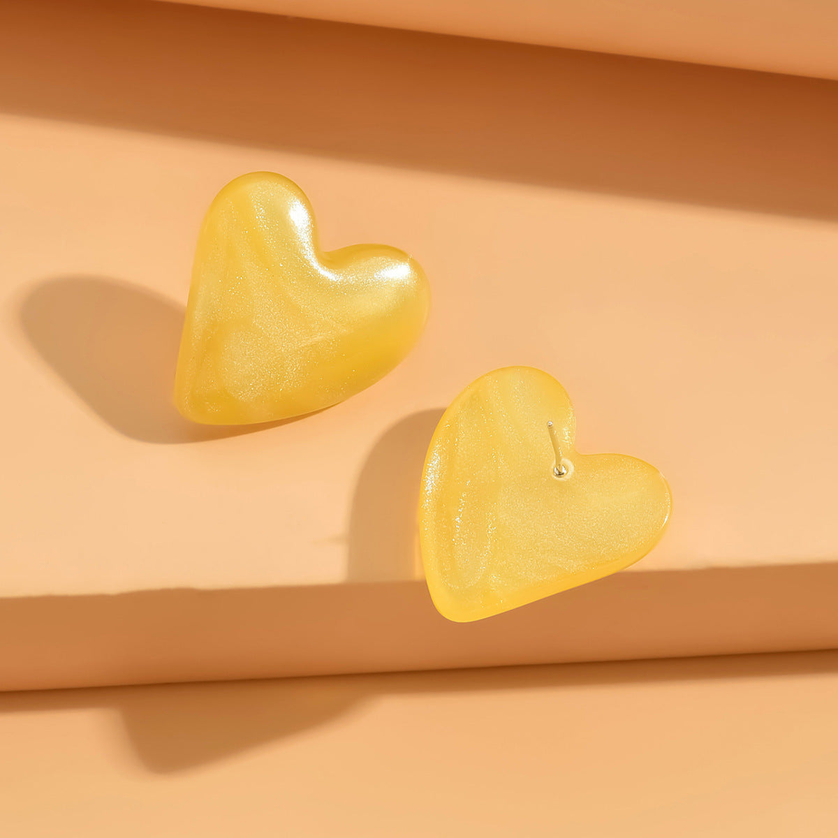 Color Small Love Valentine's Day Simple Fashion Acrylic Earrings