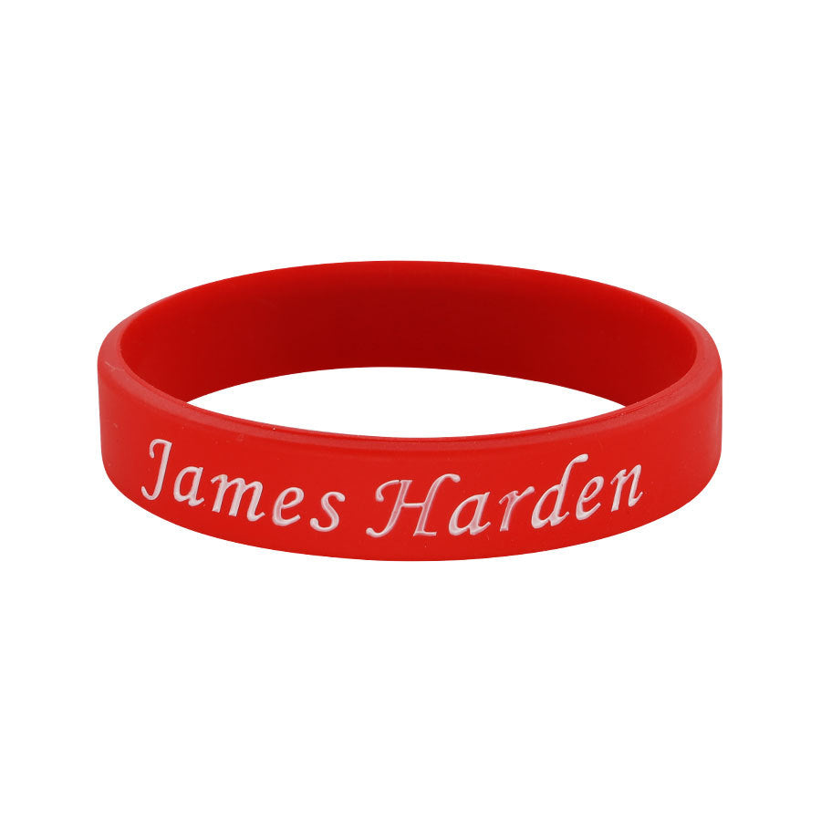 Star Concave Thickened Silicone Kobe James Basketball Bracelet