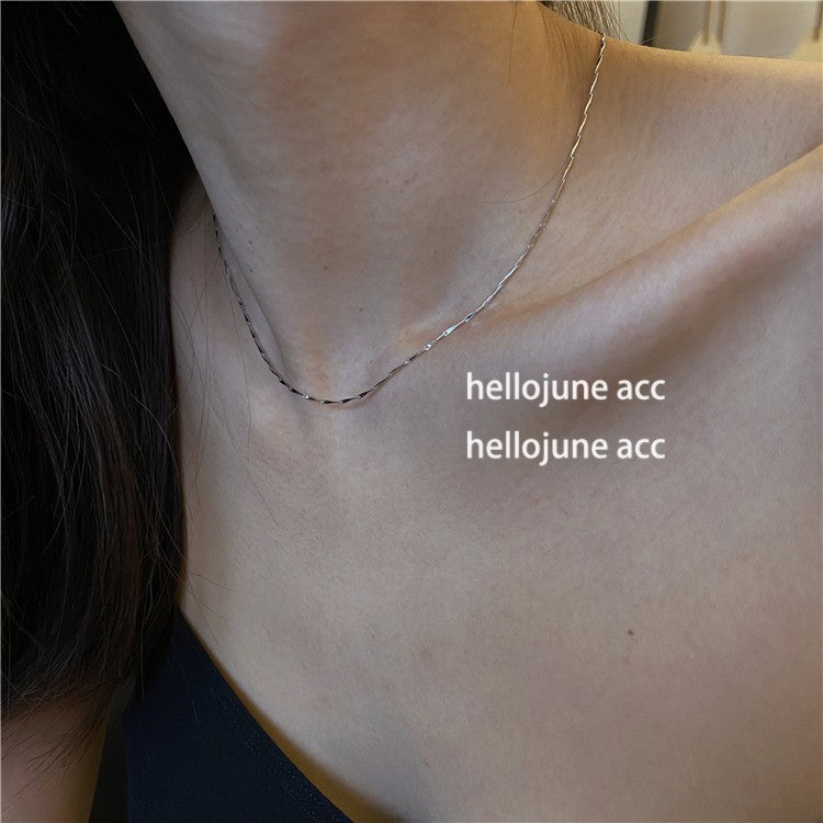 Korean Style Single Chain Female Without Sier Melon Necklace