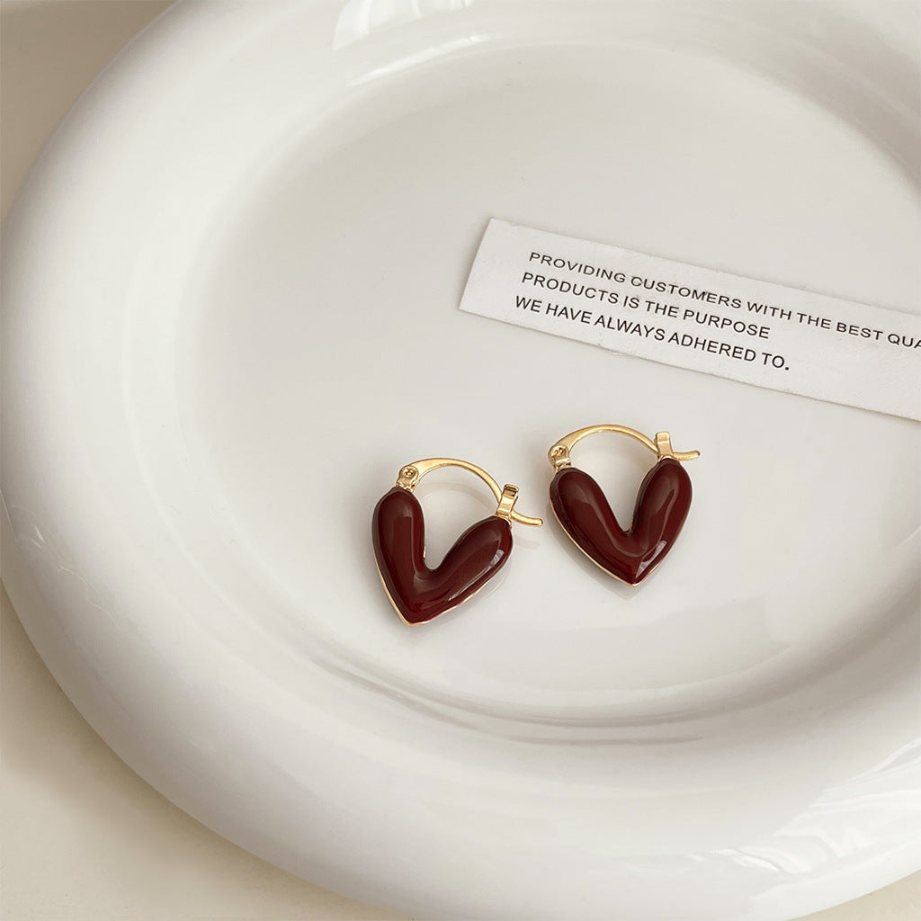 Enamel French Style Retro Affordable Luxury Minority Earrings