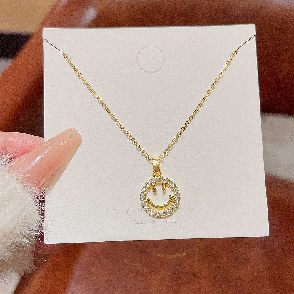 Women's Zircon Petal Summer High Sense Niche Design Clavicle Necklace