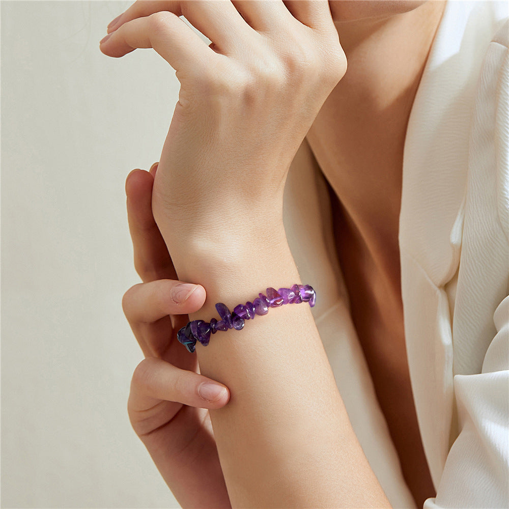 Women's Natural Stone Chain Simple Cute Color Bracelets