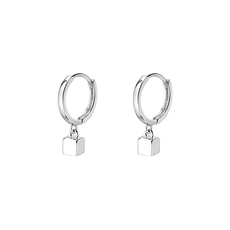Women's Square Ear Clip Simple Fashion Cold Style Special Stud Earrings