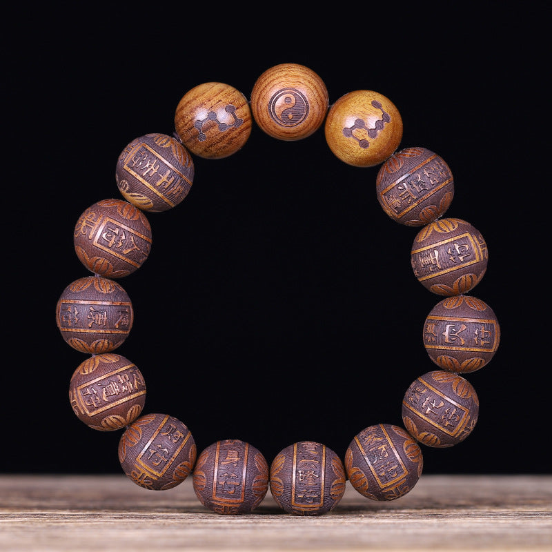 Women's & Men's Fine Carving Twee Character Zodiac Ethnic Style Buddha Beads Bracelet