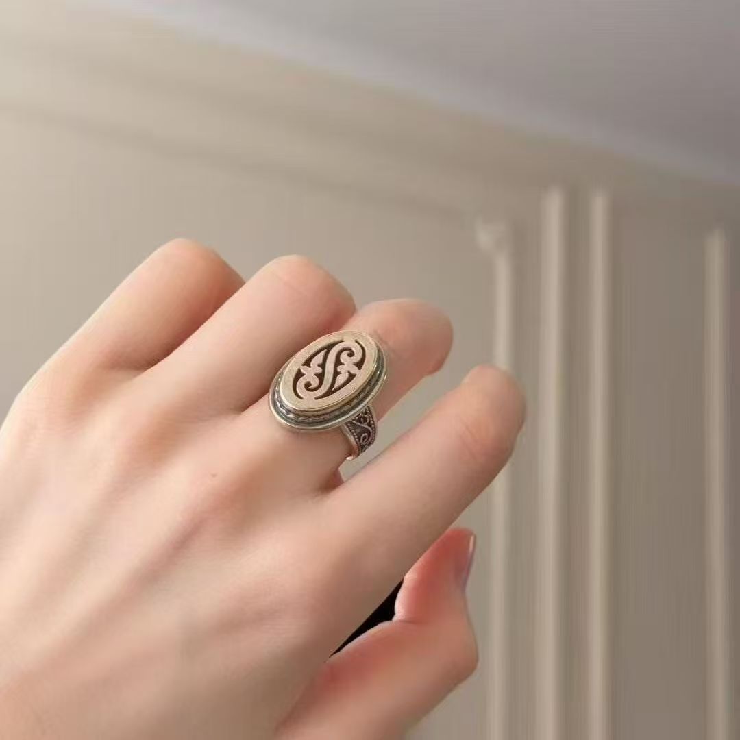 Kazakh Element Open Ethnic Style Simple Niche Index Ring