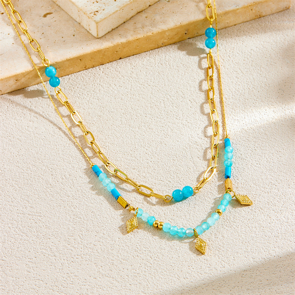 Design Clavicle Chain Light Luxury Advanced Simple Irregular Layered Necklace
