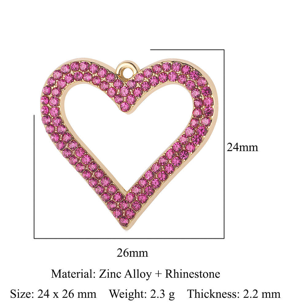 Lock Love Beat Alloy Flower Rose Pendants