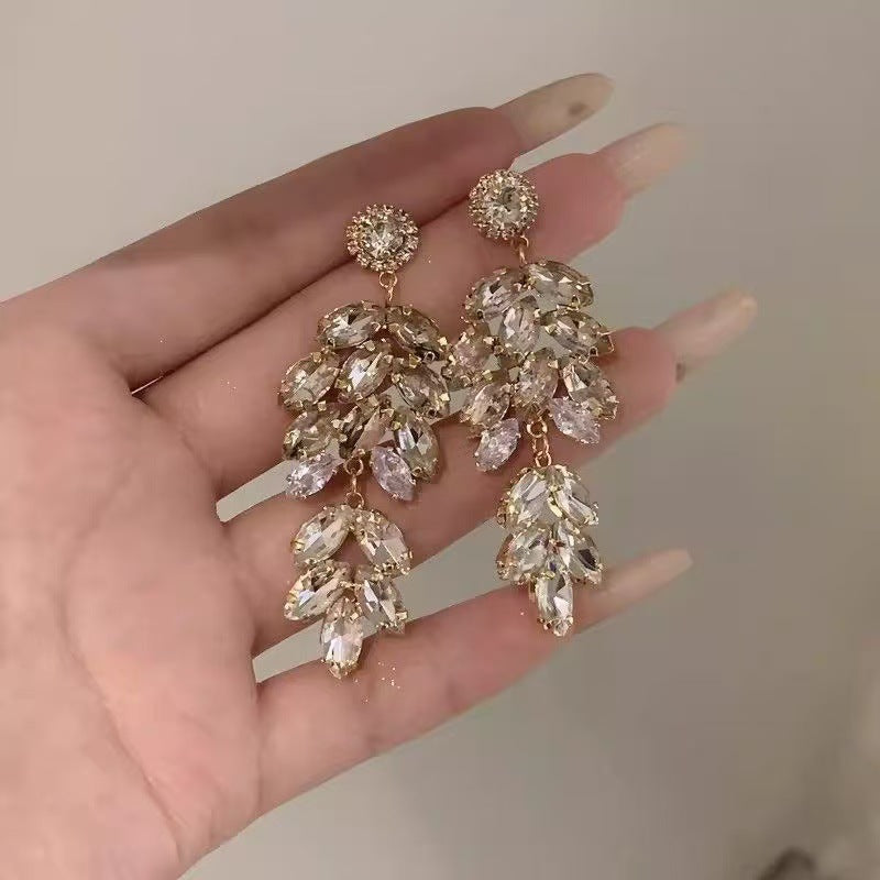 Women's Exaggerated Geometry Metal Circle Tassel Light Luxury High-grade Elegant Ear Earrings