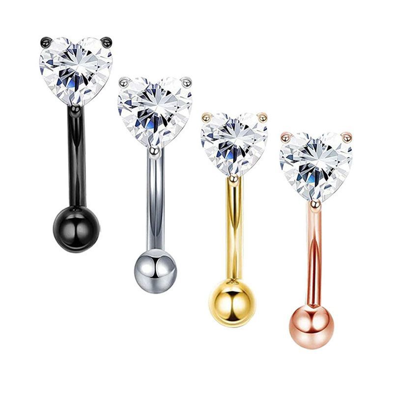 Love Heart Ear Bone Nail Screw Twist Ball Arc Piercing Stud Earrings