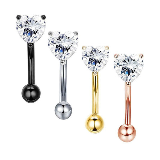 Love Heart Ear Bone Nail Screw Twist Ball Arc Piercing Stud Earrings