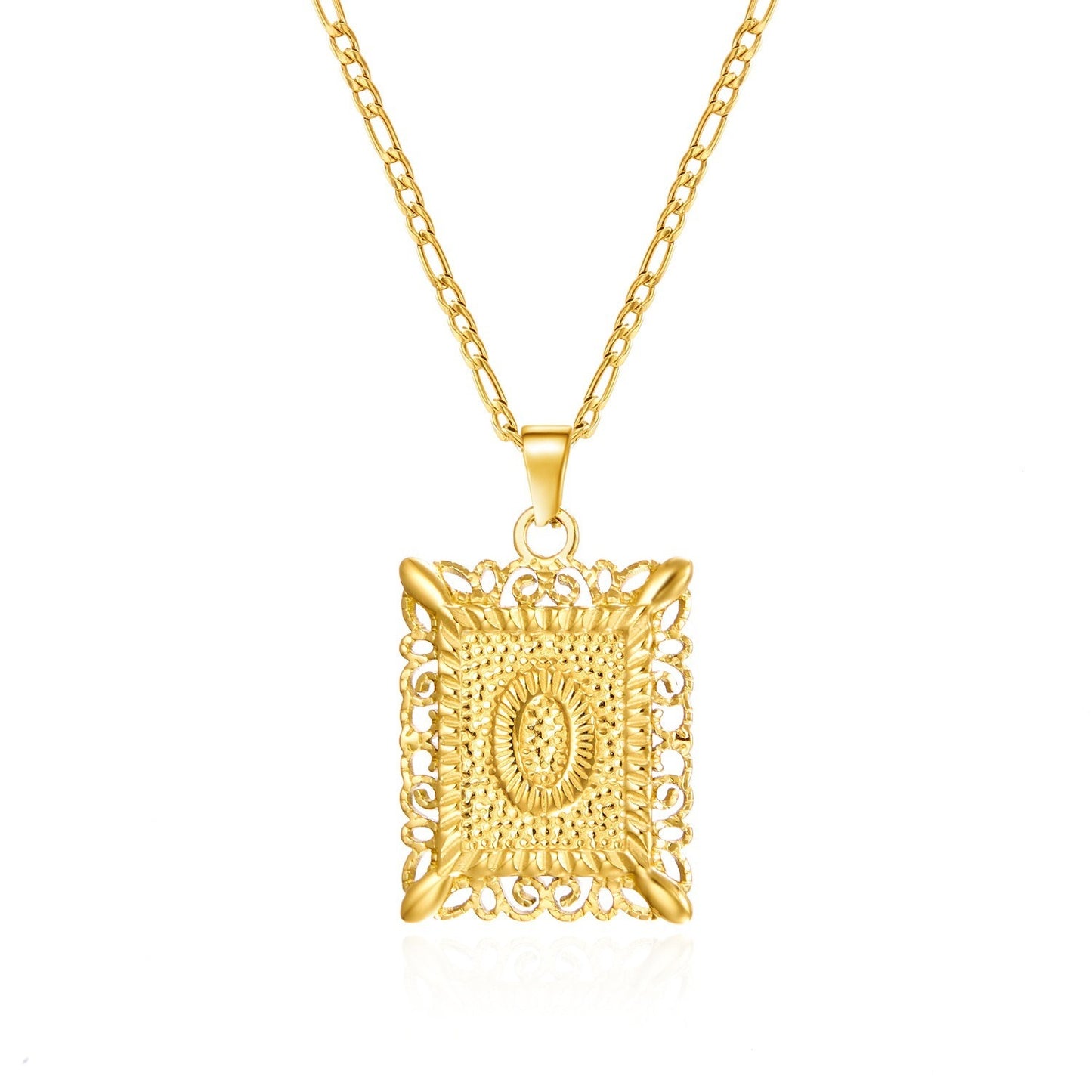 Clavicle Square Tag Gold-plated Does Not Necklace