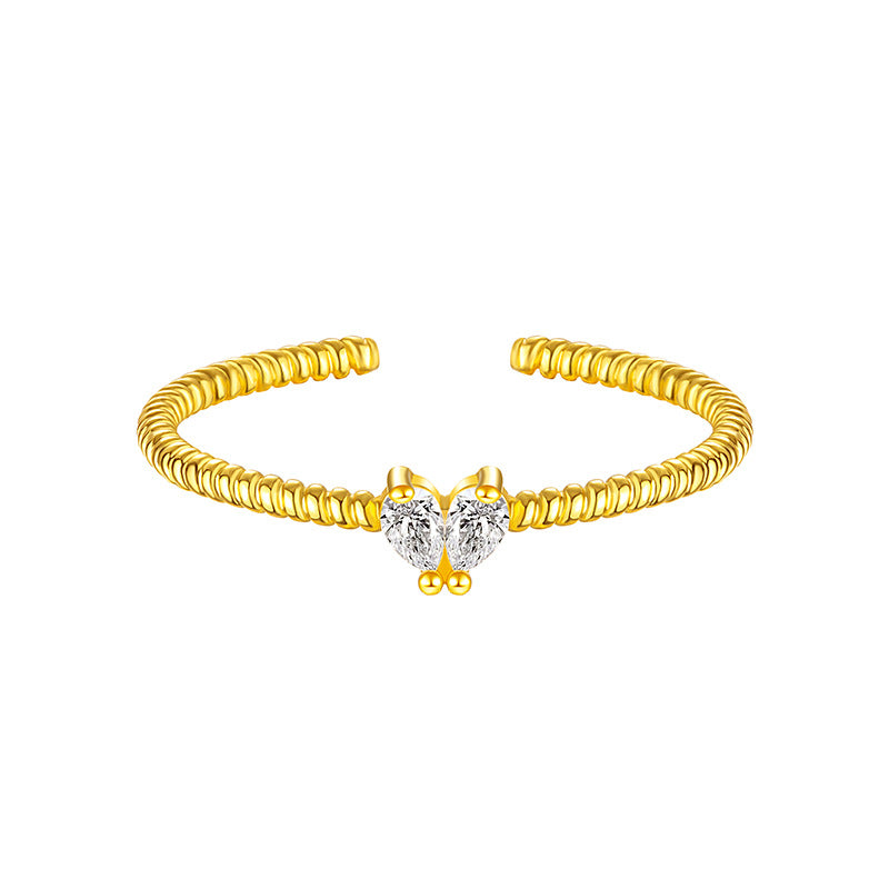 Suit Female Light Luxury Minority Design Fashion Personality Sprout Index Ring