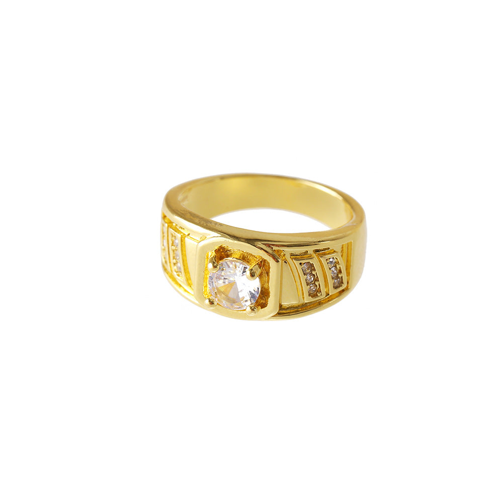 Women's & Men's Environmental Zircon Advanced Sense Classic Business Man's Ring