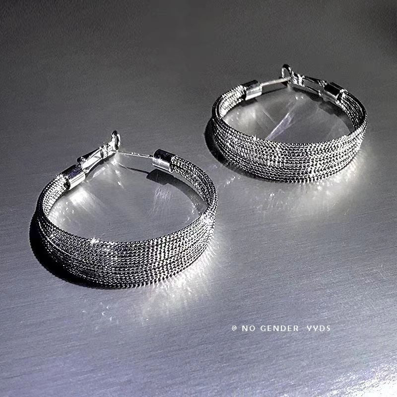 Women's Style High-grade Large Hoop Light Luxury Ear Clip Earrings