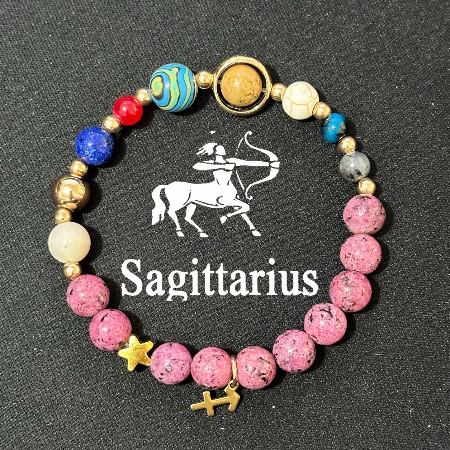 Planets Twee Constellation Stainless Steel Pink Hemp Pendants