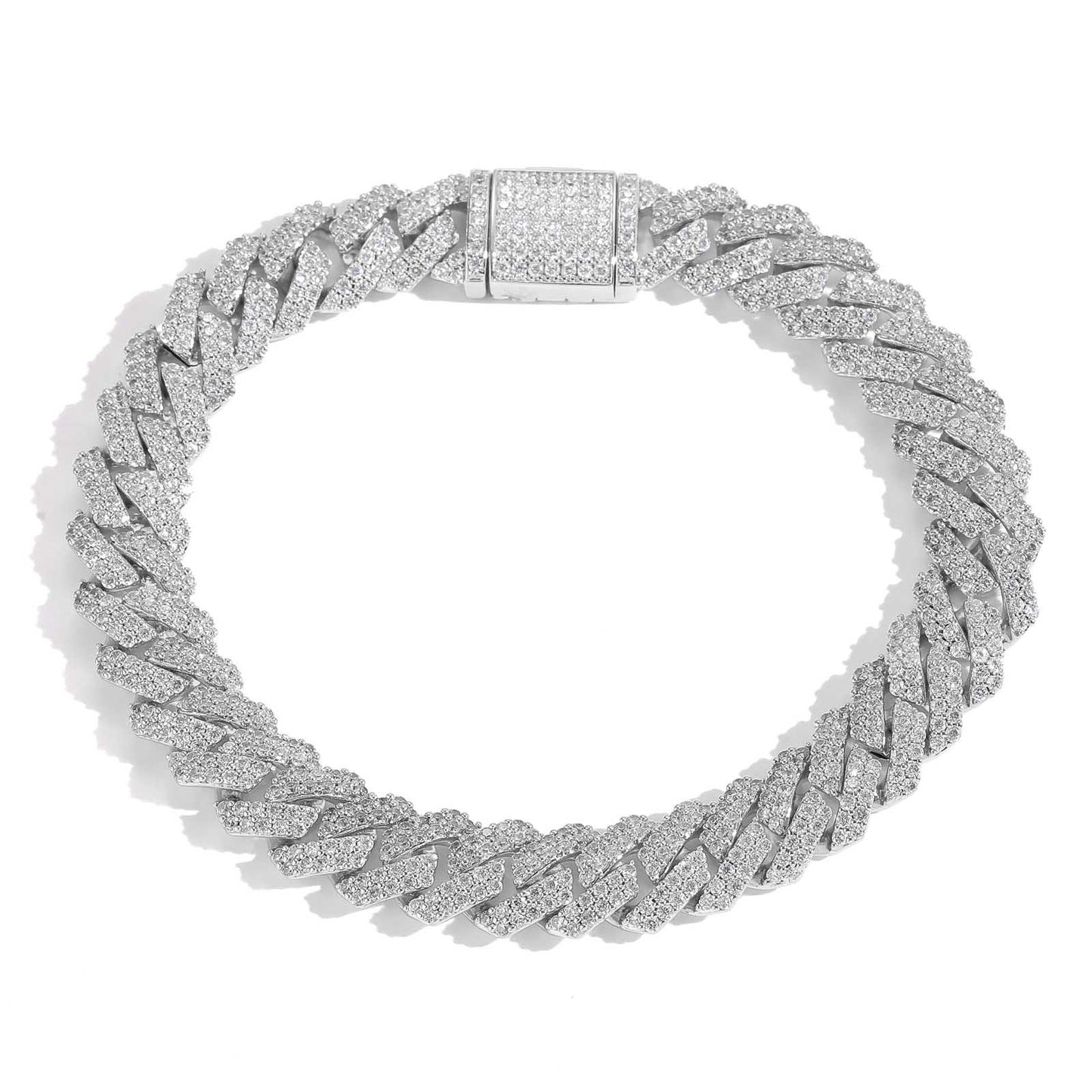 Men's Hip Hop Rhombus Cuban Link Chain Bracelets