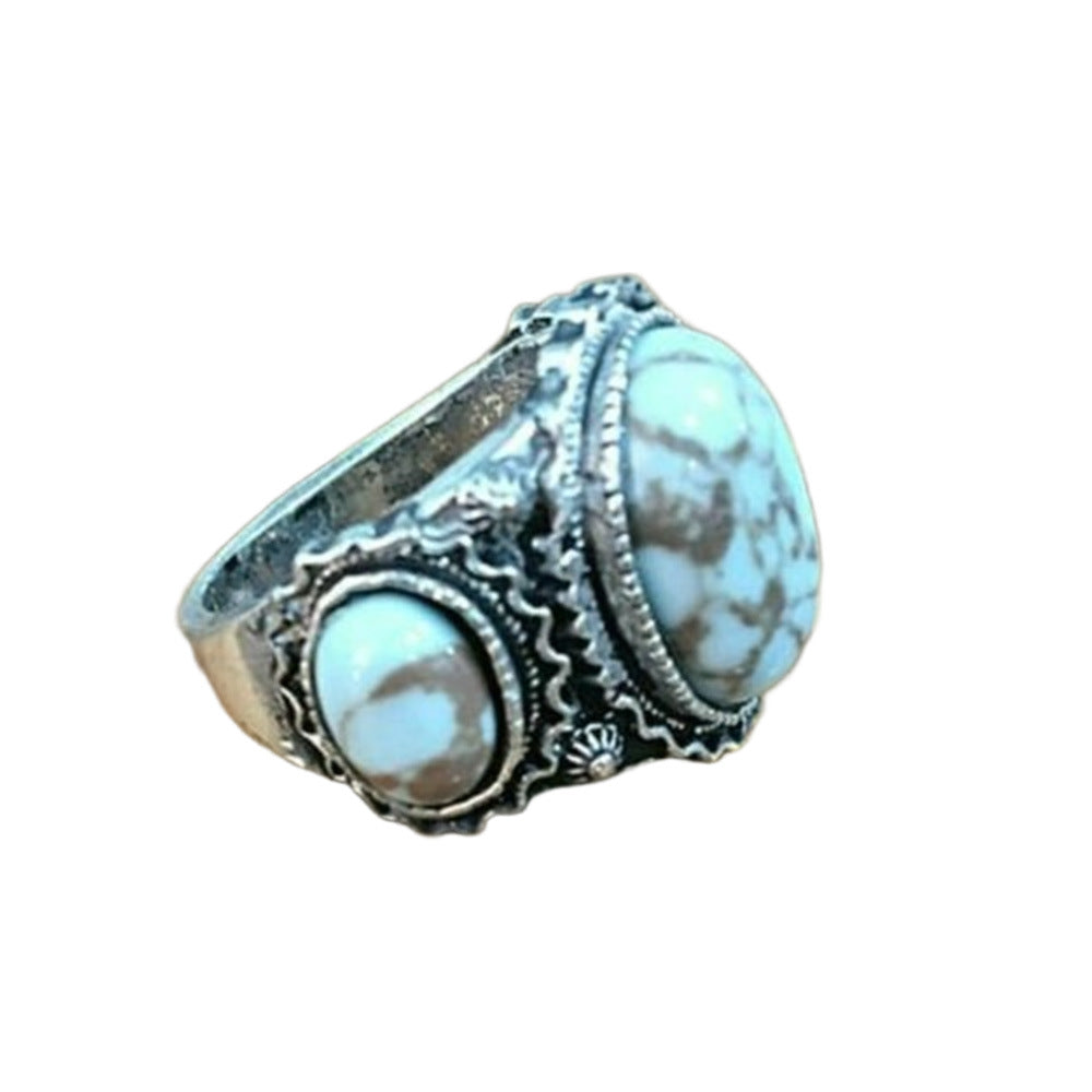 Women's & Men's Ethnic Style Turquoise Trendy Vintage Ring