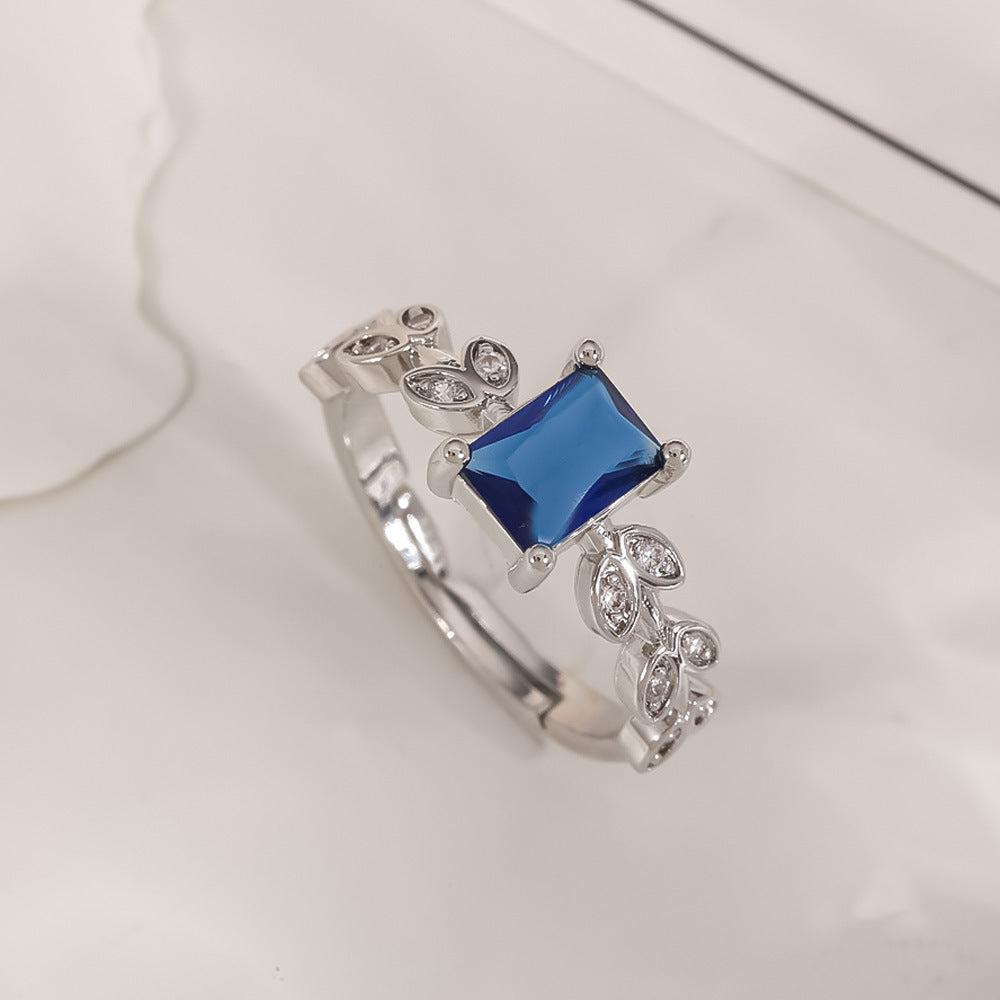 Women's Open-end Zircon Fashionable Classy Simple Cold Feeling Goddess Rings