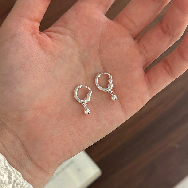 Women's Korean Style Commuter Round Beads Clip Simple Graceful Geometric Ear Buckle