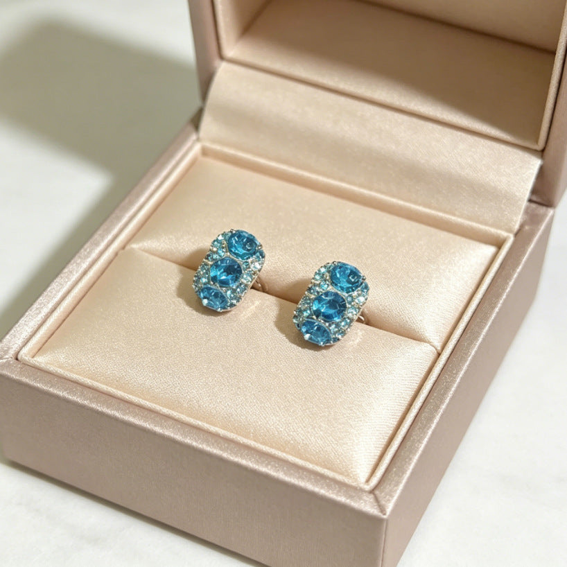 Temperament Inlaid Zircon Delicate Pearl High-grade Light Luxury Korean Style Stud Earrings