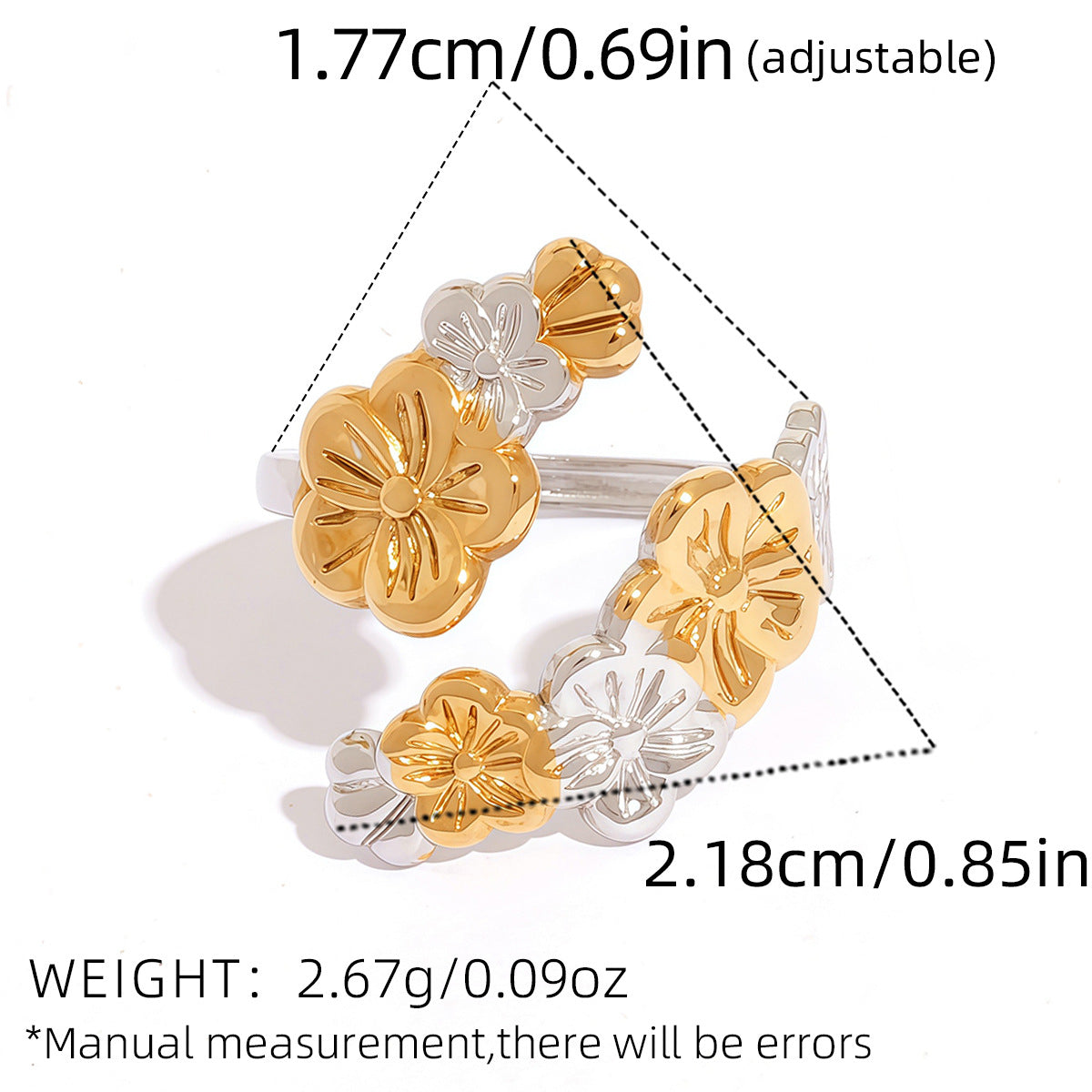 Women's Niche High-grade Light Luxury Packaging Design Flowers Openings Ring