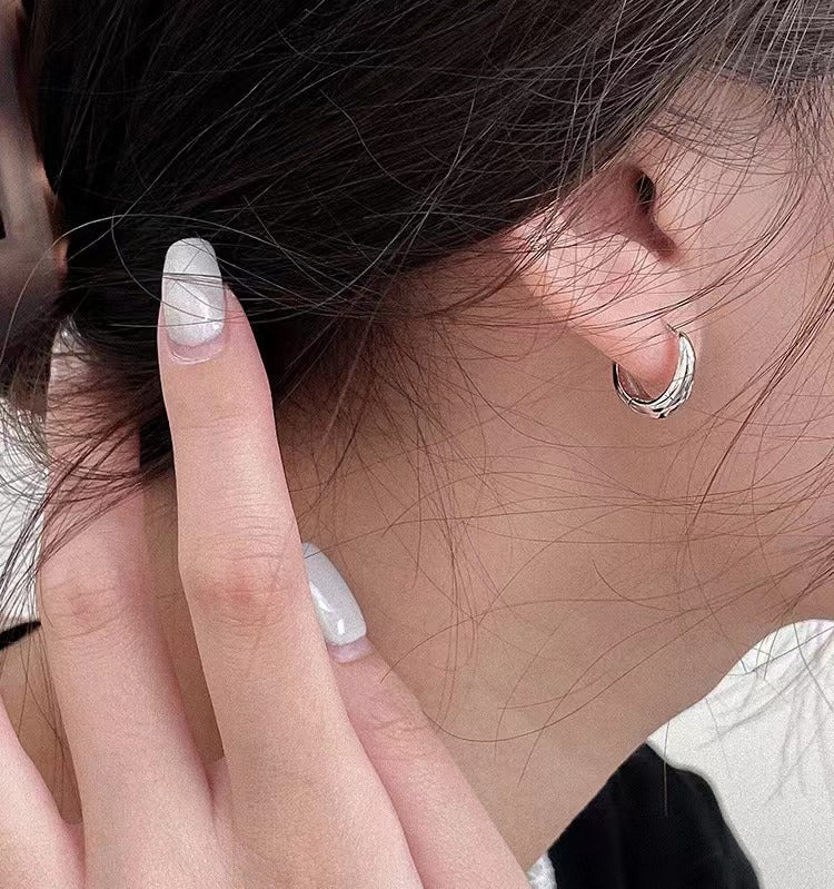 Metal Circle Tide Niche Design Advanced Earrings
