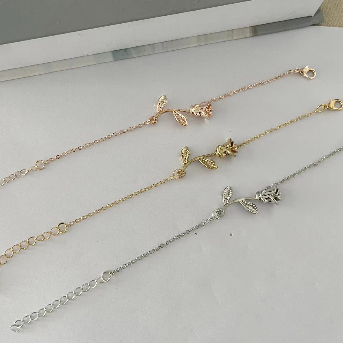 Rose Female Cute Plant Flower Watch Bracelet