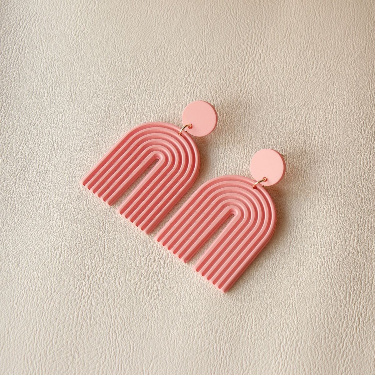 Bohemian Polymer Clay Handmade Rainbow Eardrop Stud Earrings