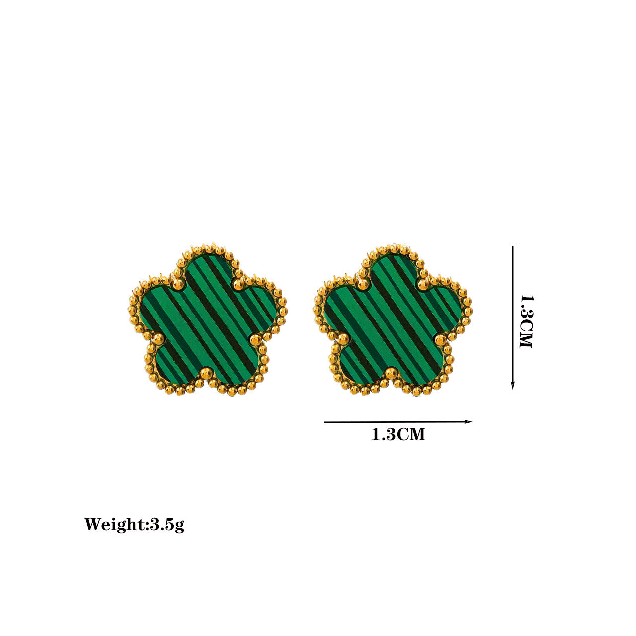High-grade Titanium Steel Five-leaf Flower Gold Plated Four Colors Bracelet