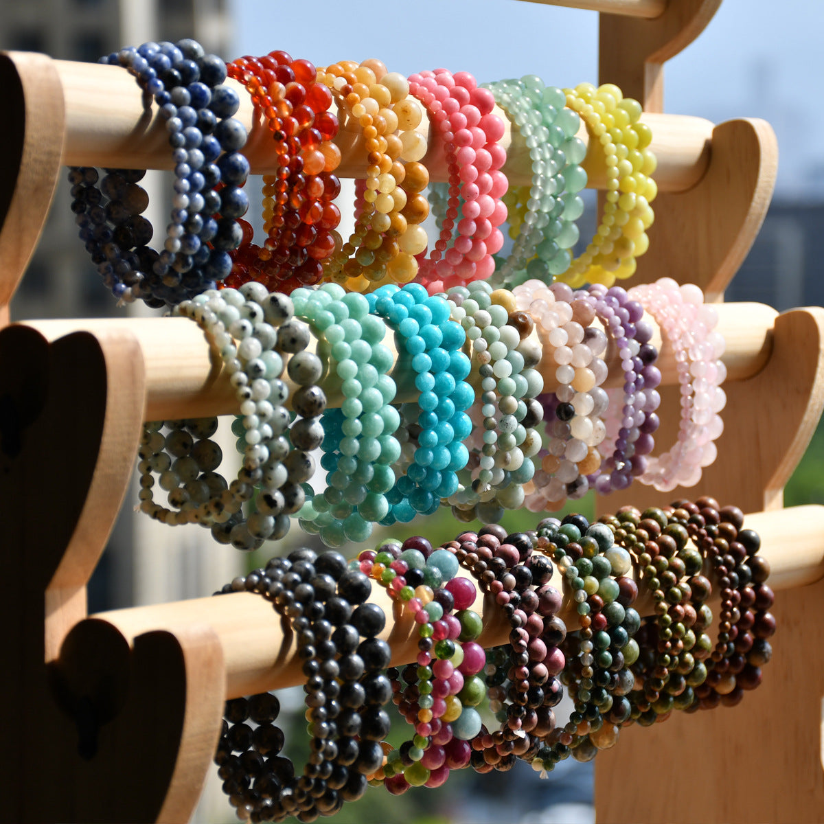 Handmade Beaded Natural Stone Female Summer Bracelets