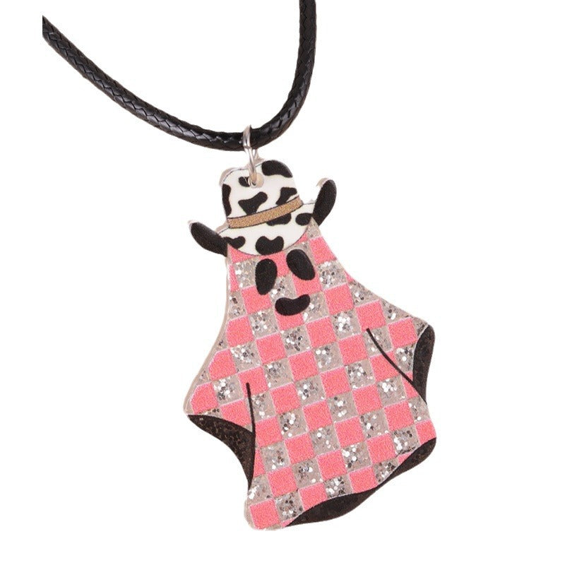 Women's Cartoon Fun Ghost Pumpkin Acrylic Personalized Necklaces