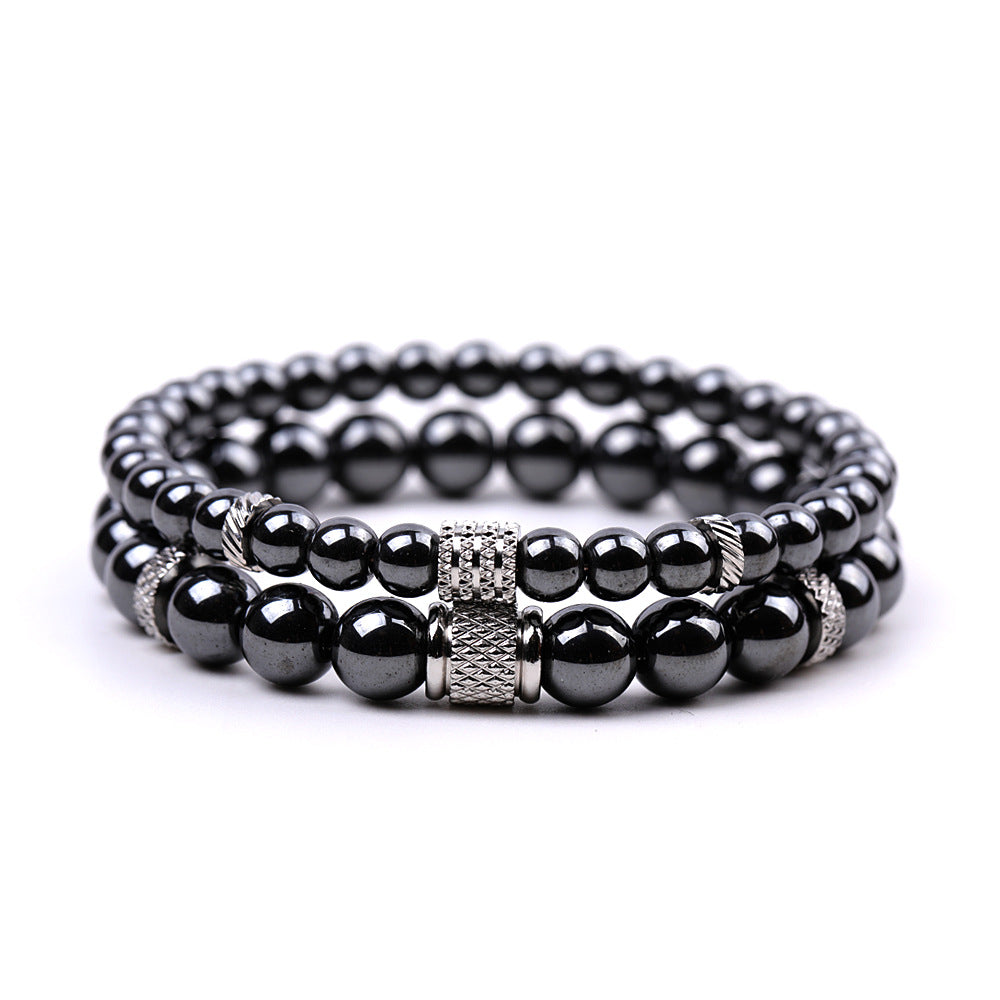 Stainless Steel Frosted Indian Agate Tigereye Striped Bracelets