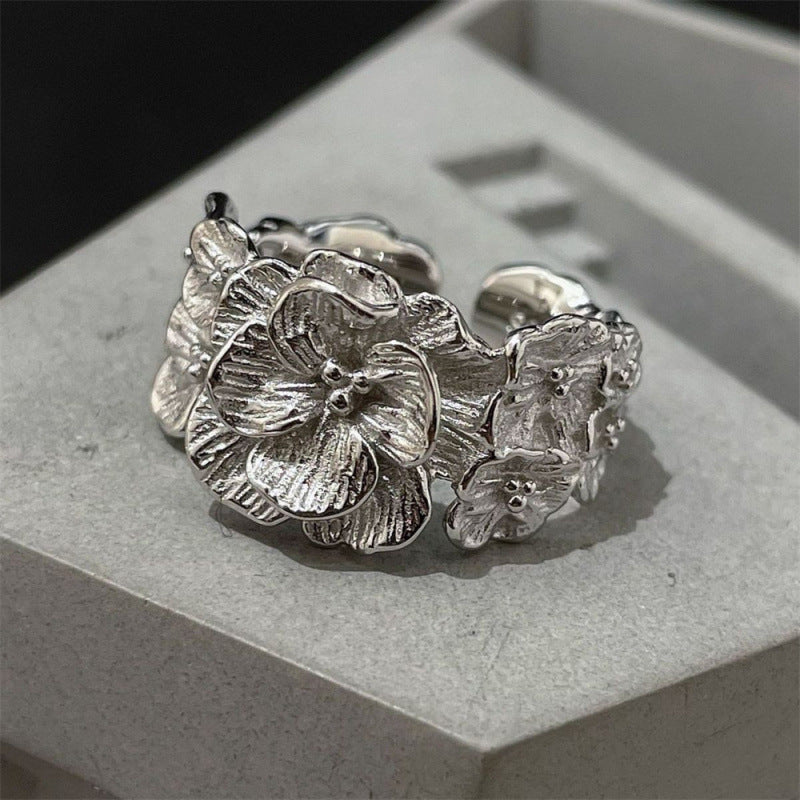 Women's Sier Simple Light Luxury High-grade Index Finger Open Rings