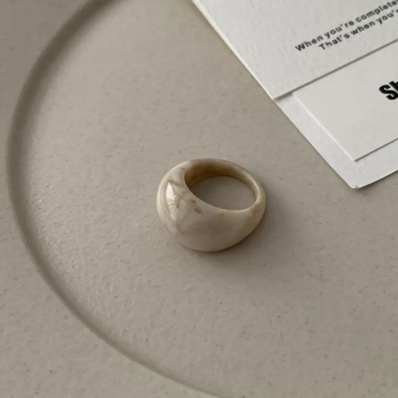 Wide Face Female Simple Personality High Rings